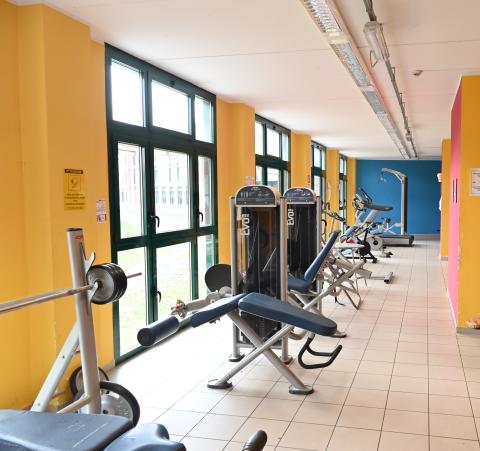 Palestra Villa Claretta con attrezzi 
