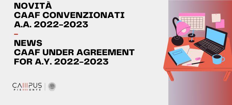 NUOVO ELENCO CAAF CONVENZIONATI A.A. 2022-2023 