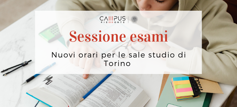 Sessione esami: nuovi orari per le sale studio di Torino 